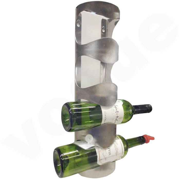 IKEA Stainless Steel 4 Bottle Wine Rack Holder Wall Hanging Bottles