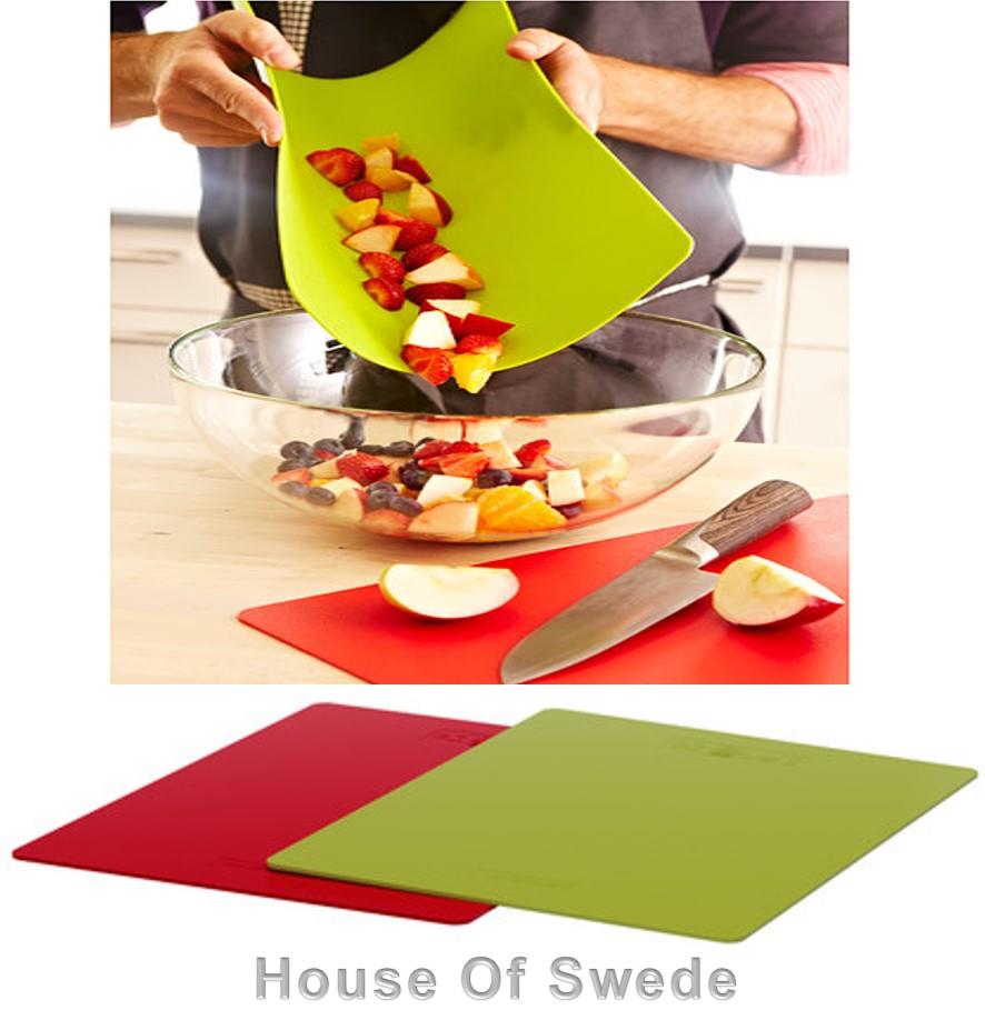 2 IKEA Flexible Plastic Chopping Cutting Slicing Mats Boards Bendable