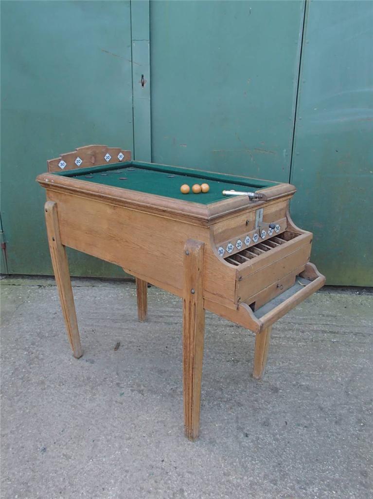 OAK FRAMED ANTIQUE VINTAGE BAR BILLIARDS TABLE SNOOKER POOL PUB GAME