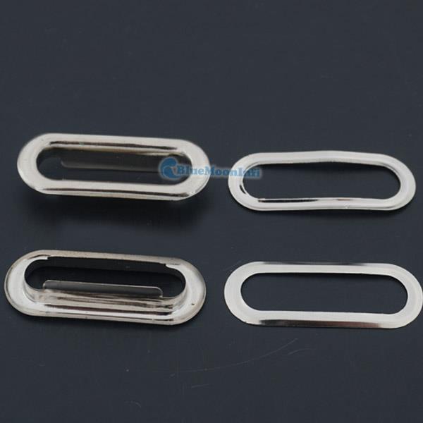 Nickel metal Grommet Eyelets Oval shaped with Self Backing washers