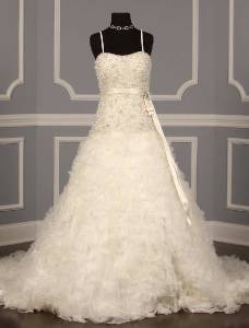 AUTHENTIC Allure Bridal 8801 Ivory Organza NEW Wedding Dress 12 RETURN