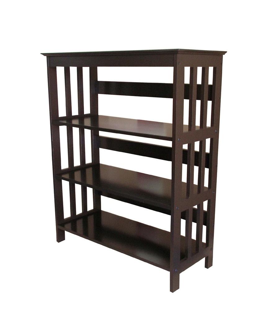 3 TIER WOODEN BOOKCASE IN CHERRY OR ESPRESSO FINISH - Free Shipping --