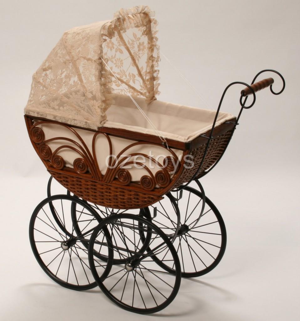 New 'Caroline' Heirloom Wicker Cane Dolls Pram Carriage | eBay