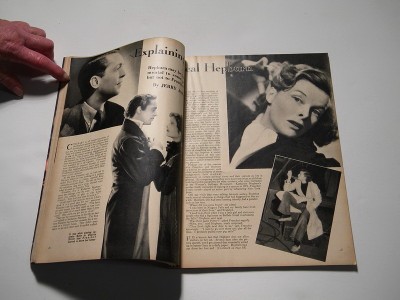Hollywood Fashion Tape Target on Marlene Dietrich Motion Picture Magazine 1937 Katharine Hepburn