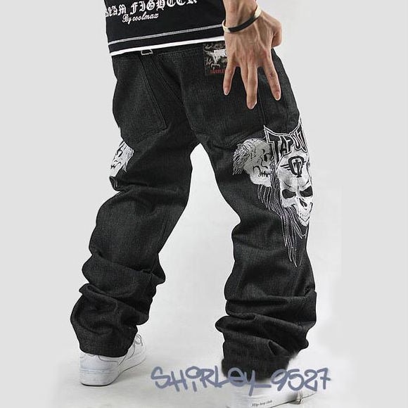 skeleton baggy pants