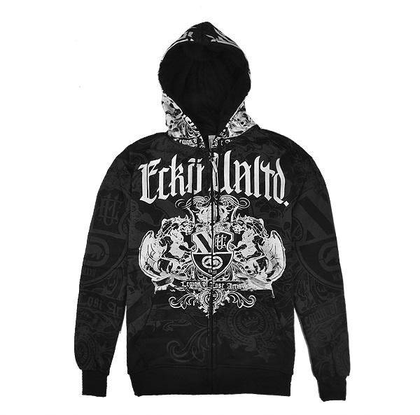 Mens Hoody HipHop Ecko Jacket Zip Hoodie Rap Streetwear Hooded