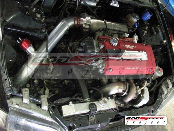civic integra b16 b18 t3t4 gt35 top mount turbo kit eBay