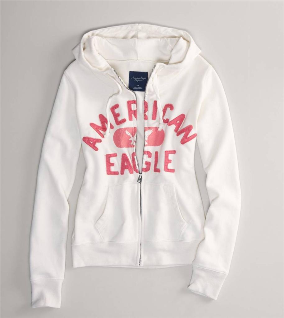 Details about NWT! AMERICAN EAGLE AE Graphic Womens Full Zip Up Hoodie ...