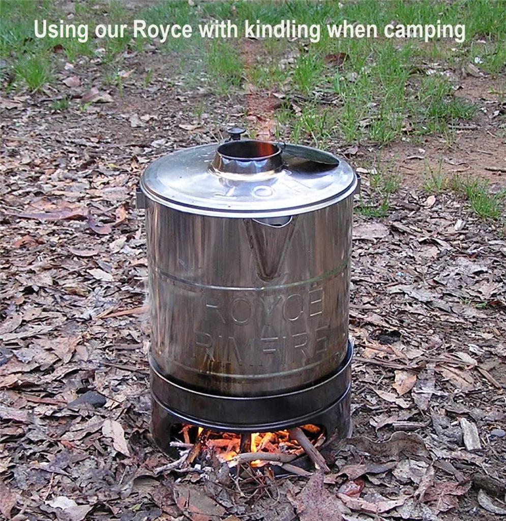 Royce Rimfire Stainless Steel BUSH KETTLE CAMP BILLY Medium 3Lt