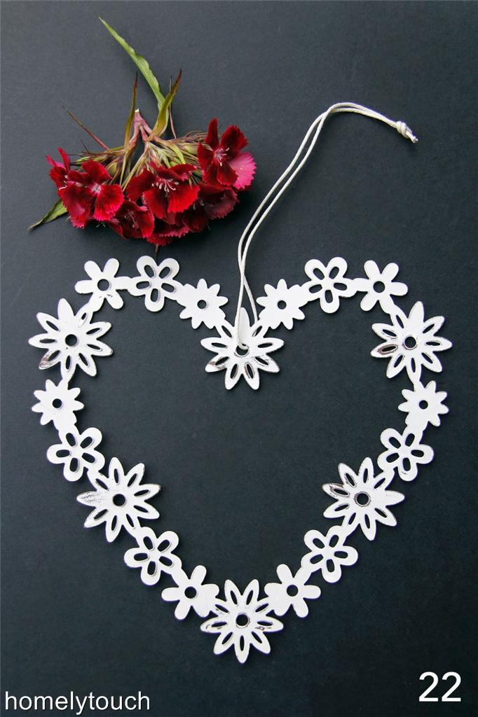 homelytouch New Vintage Style Hanging Heart Decorations Wedding Favours - Picture 7 of 11