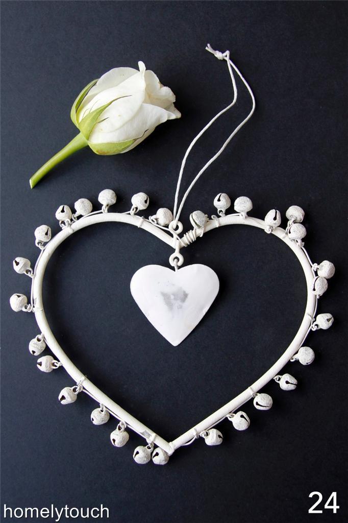 homelytouch New Vintage Style Hanging Heart Decorations Wedding Favours - Picture 9 of 11