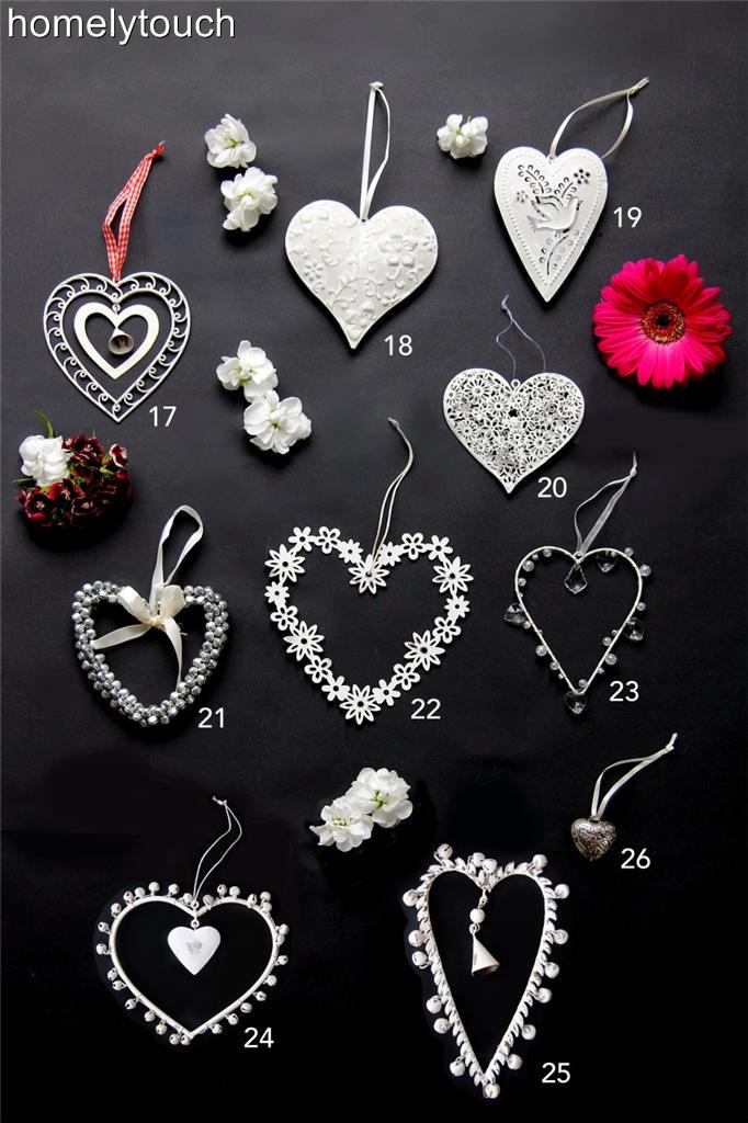 homelytouch New Vintage Style Hanging Heart Decorations Wedding Favours