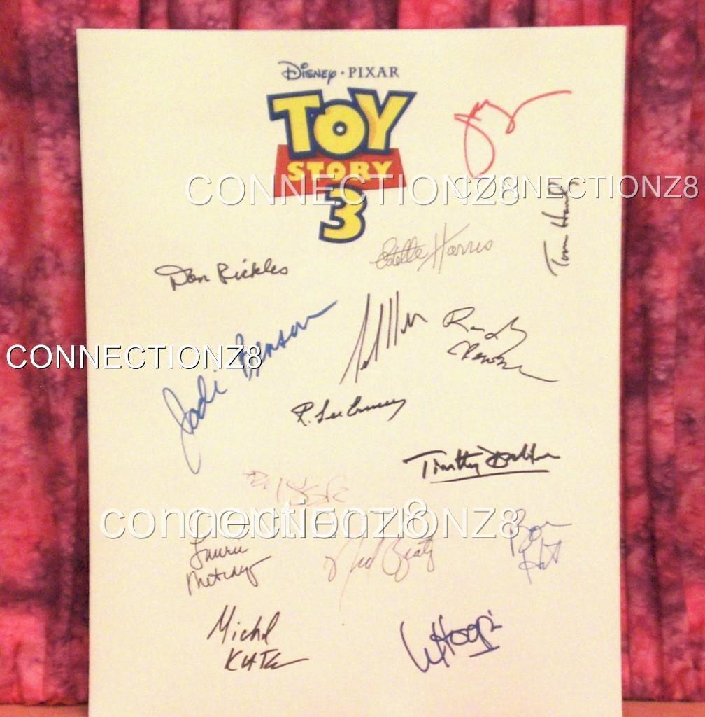 TOY STORY 3 MOVIE SCRIPT RPT SIGNED 15X HANKS ALLEN