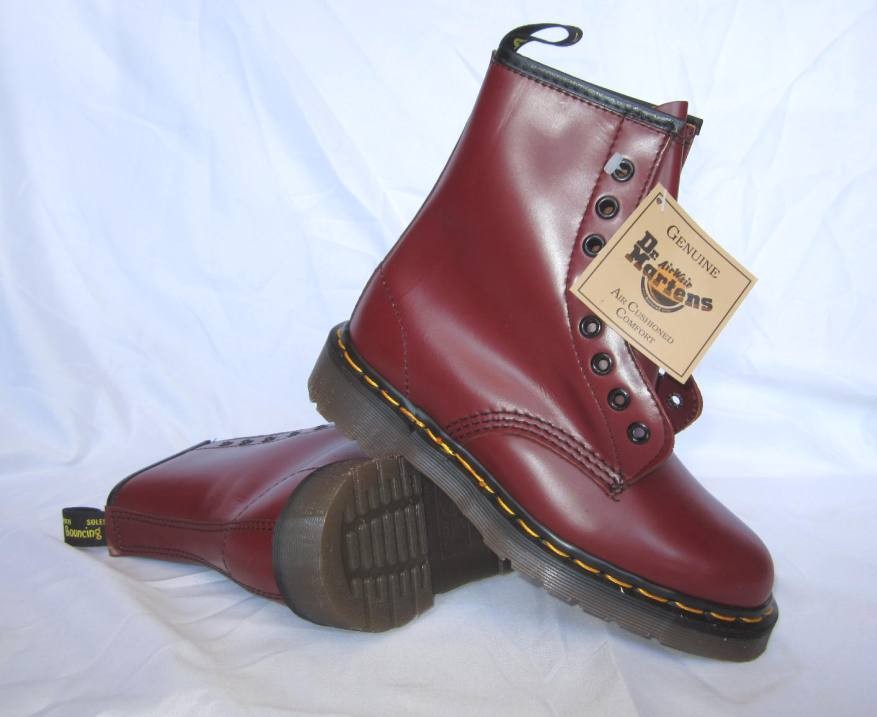 red doc martens mens