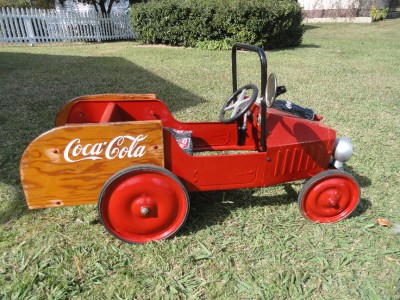 vintage coca cola pedal car