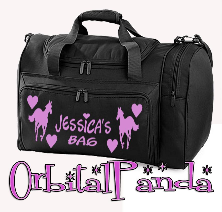 Personalised Black Equestrian Holdall Show Pony gymkhana Jump Jodpur