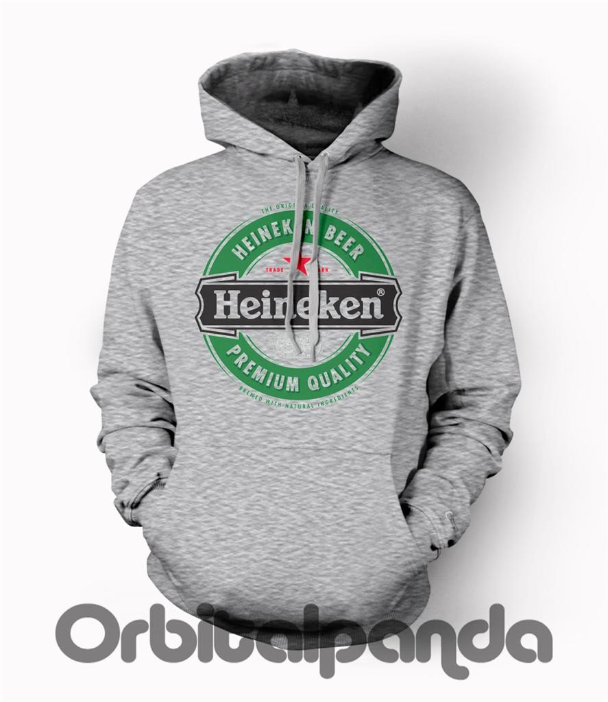 Grey Hoodie with Heineken Logo Beer lager german eBay