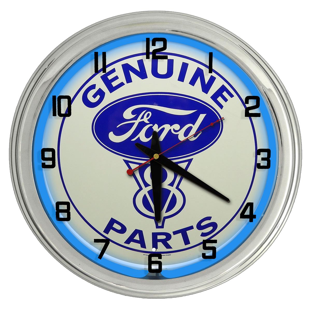 Genuine Ford V8 Parts 17" Neon Clock from Redeye Laserworks eBay