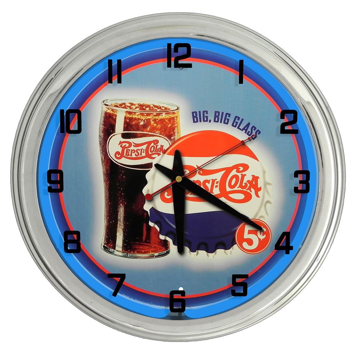 Vintage Pepsi 17" Neon Clock from Redeye Laserworks eBay