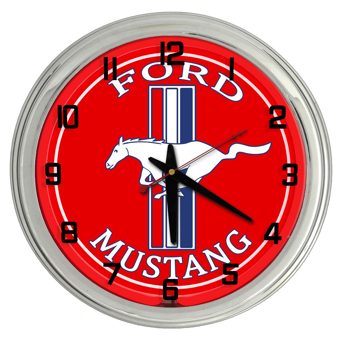 Classic Ford Mustang 17" Neon Clock from Redeye Laserworks eBay