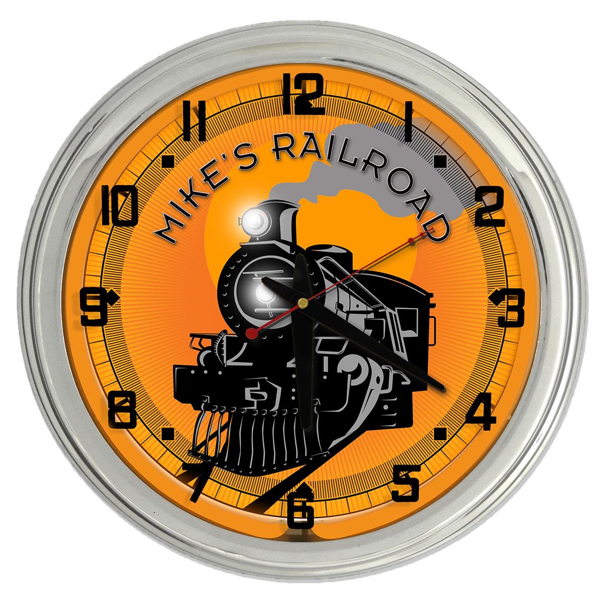 Train 17" Personalized Neon Clock from Redeye Laserworks eBay