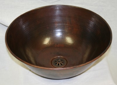 14 Quot Round Copper Vessel Bathroom Bowl Sink W Drain Ebay