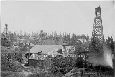 Furniture Stores  Angeles on Old Photo Los Angeles Ca  Oil Fields Rigs   Buildings    Ebay