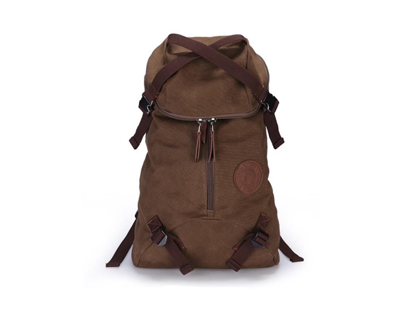 ... Muzee Canvas Backpack Laptop Bag Coffee Big Volume School Bag -0288