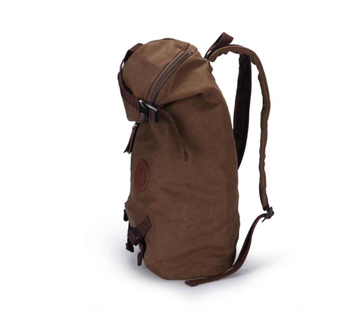 ... Muzee Canvas Backpack Laptop Bag Coffee Big Volume School Bag -0288