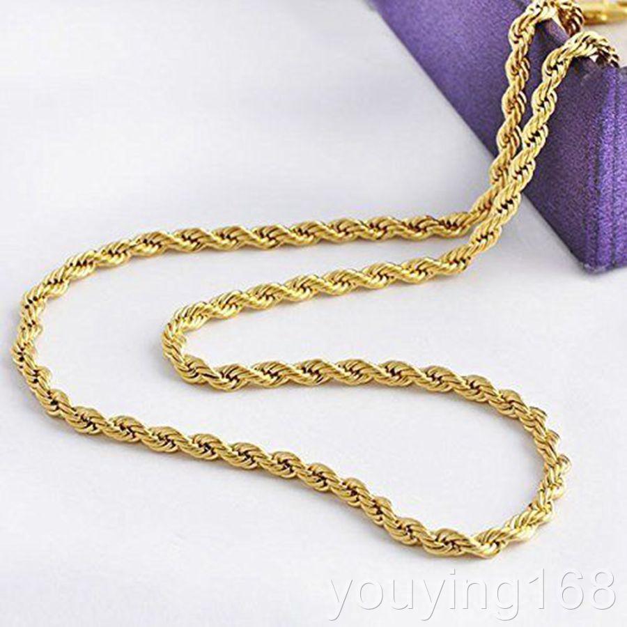 Rope chain 24k gold clearance