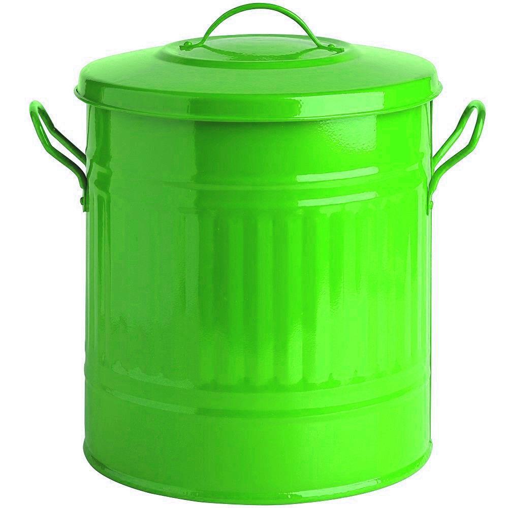 15L 15 Litre Colour Mini Metal Bin Small Dustbin Rubbish Bathroom Toy