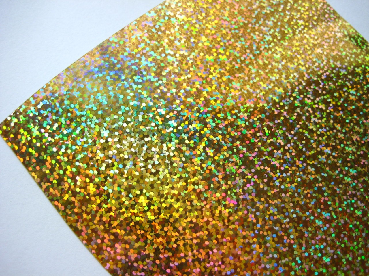 Gold 22x24cm Iron on Holographic sequins HotFix PAPER Transfer Vinyl