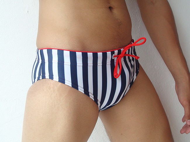 Nwt Mens Speedo Brief Bikini Swimsuit Navy White M 9900 Hot Sex Picture