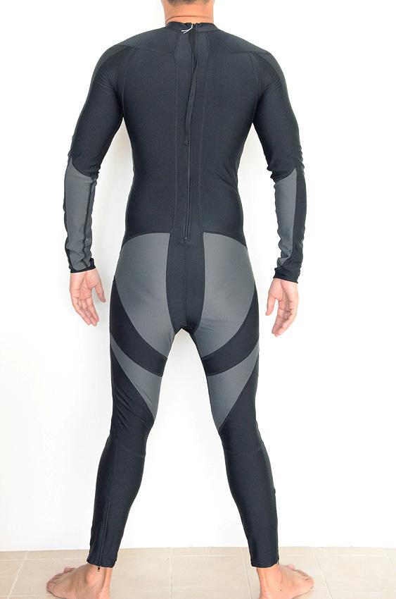 Speedo Mens One Piece Swimsuit Swimwear Rashguard Sun Protection Black