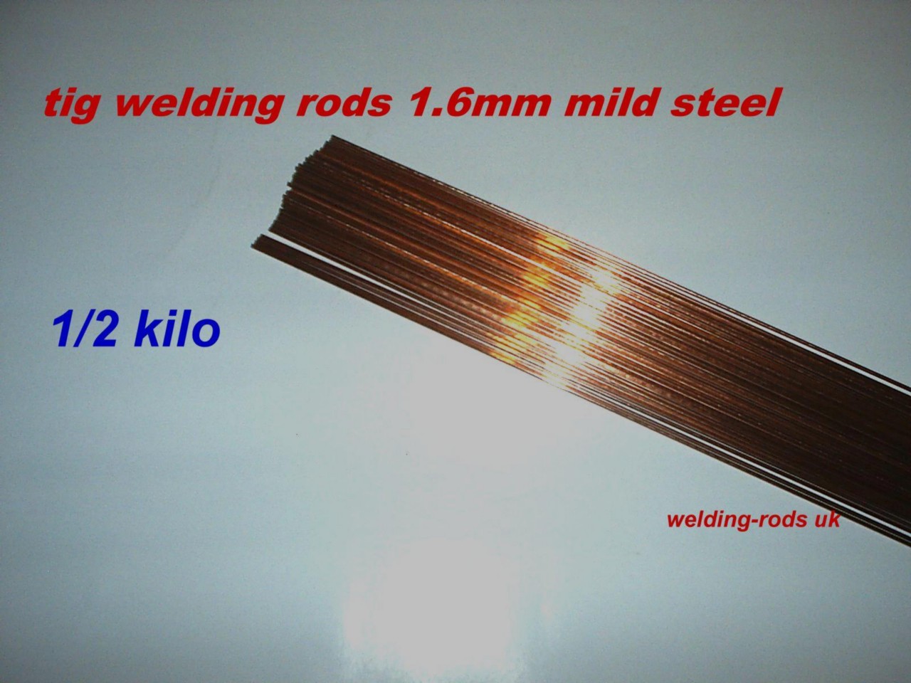 TIG WELDING RODS 1/2 KILO 1.6MM MILD STEEL A15 TRIPLE DEOXIDISED COPPER