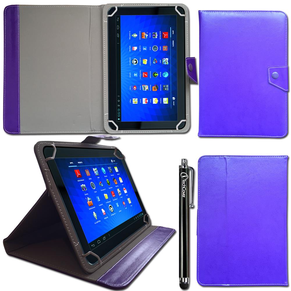 Universal Leather Wallet Case Cover Fits Alcatel Pixi 3 (7) 3G LTE 7