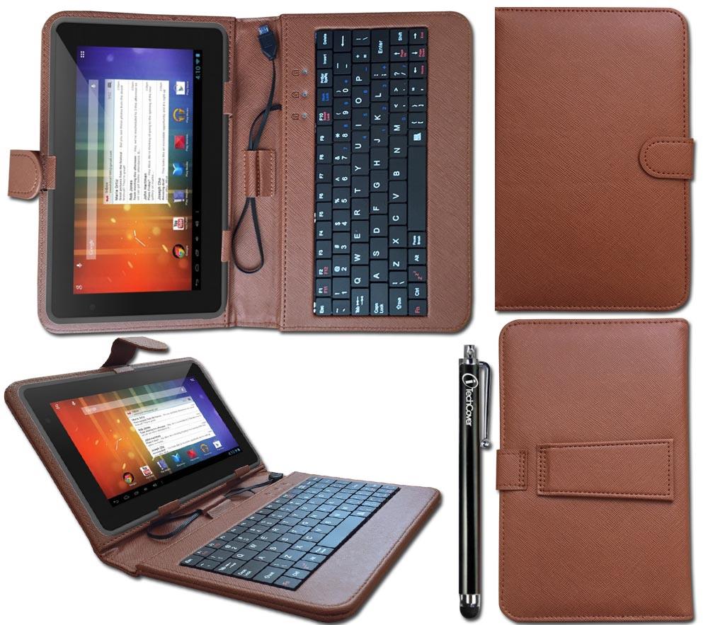Keyboard Case Leather Cover Stand Wallet Folio fits Bush Eluma B1 8