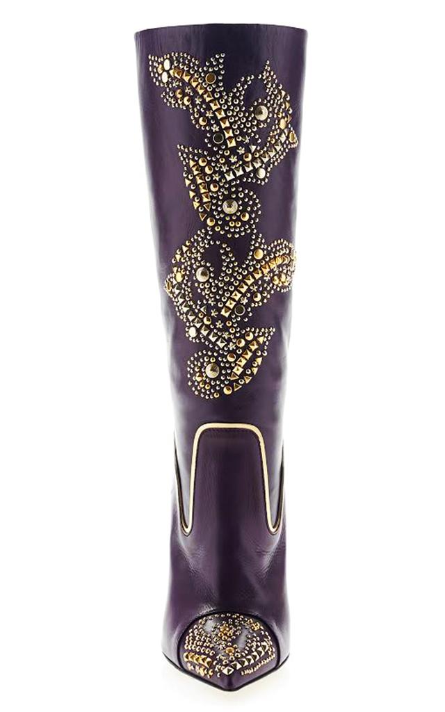 versace purple boots