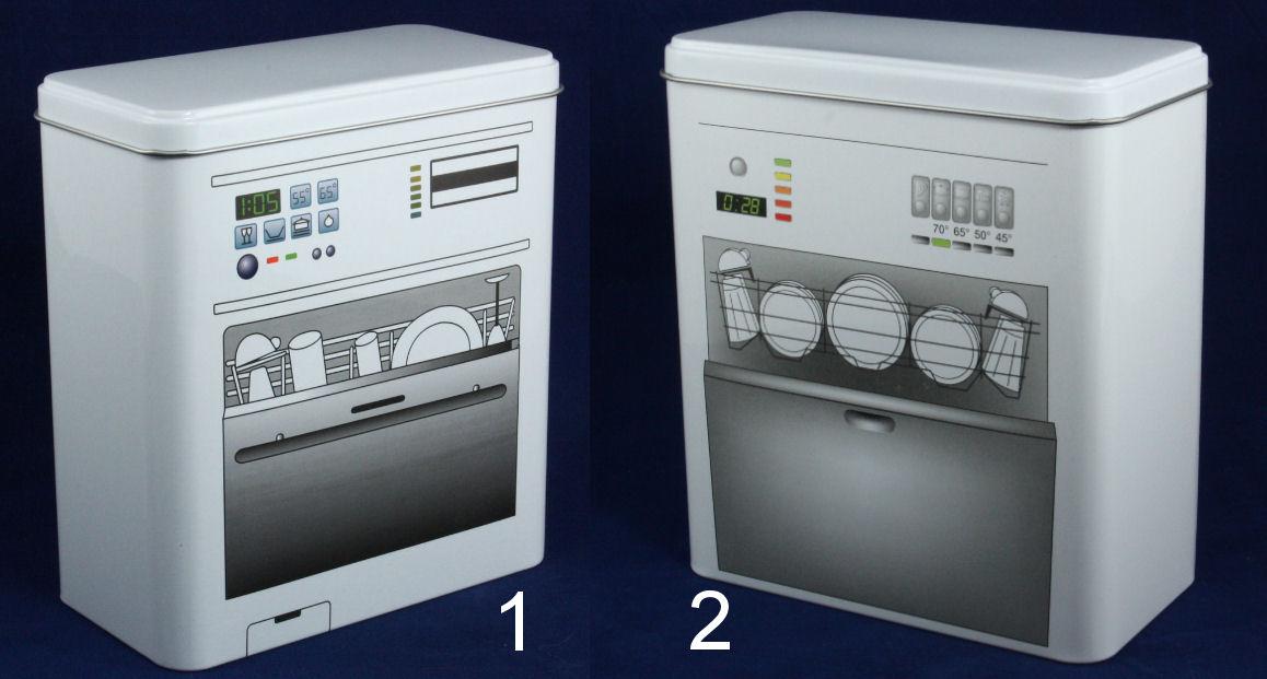 Dishwasher Tablets Novelty Storage Tin Box Container 16cm x 8.5cm x 18