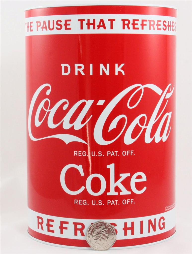 Coca Cola Savings Tin Large or Small Money Box Savings Jumbo eBay