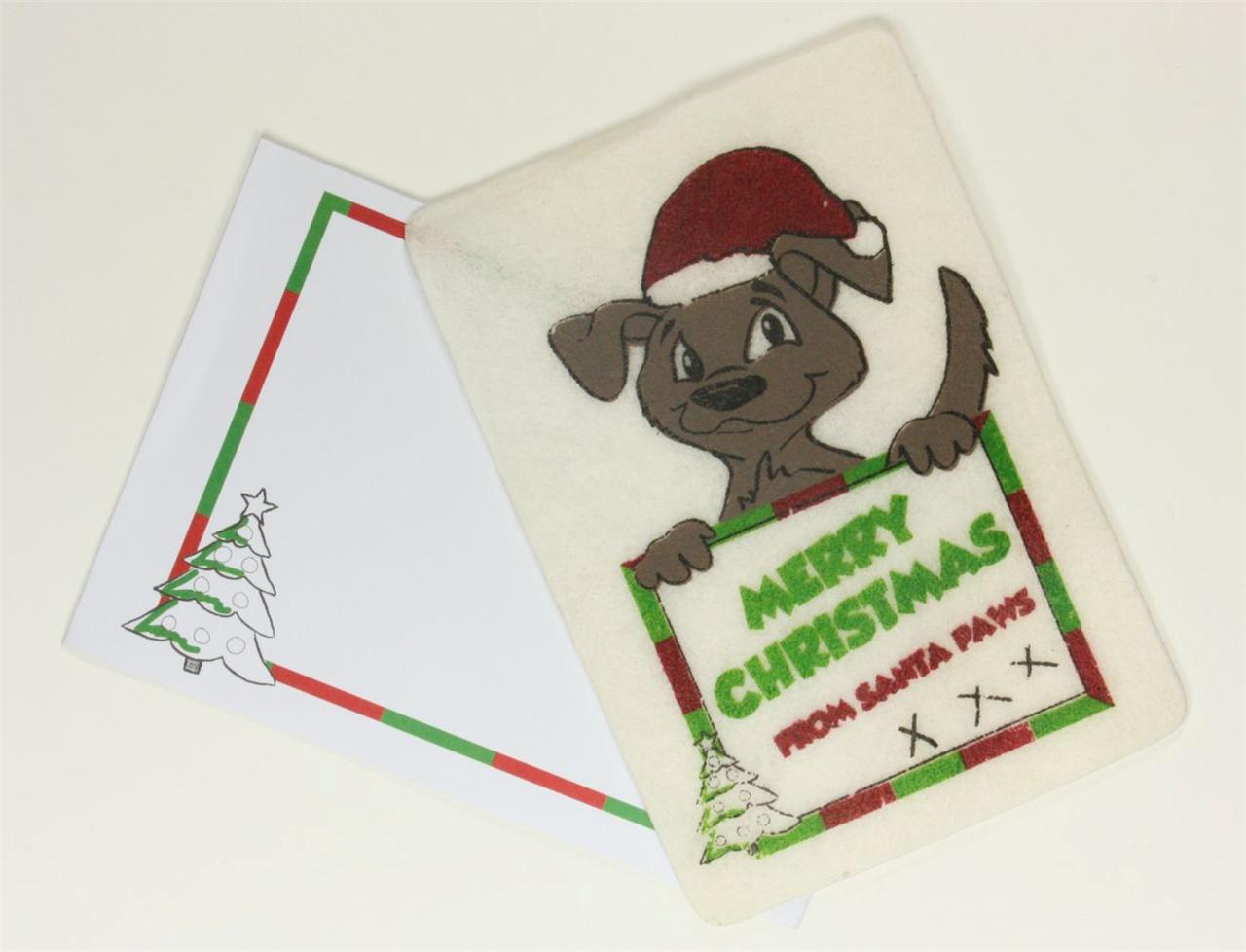 Dog Rawhide Novelty Christmas Card 2 Designs Edible Chew Xmas Present Gift