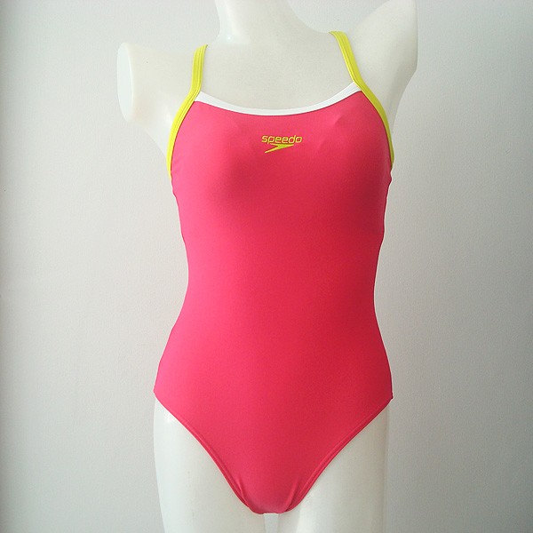 SpeedoPowerflashThinStrapMusclebackPaddedSwimsuitPinkGreen3438