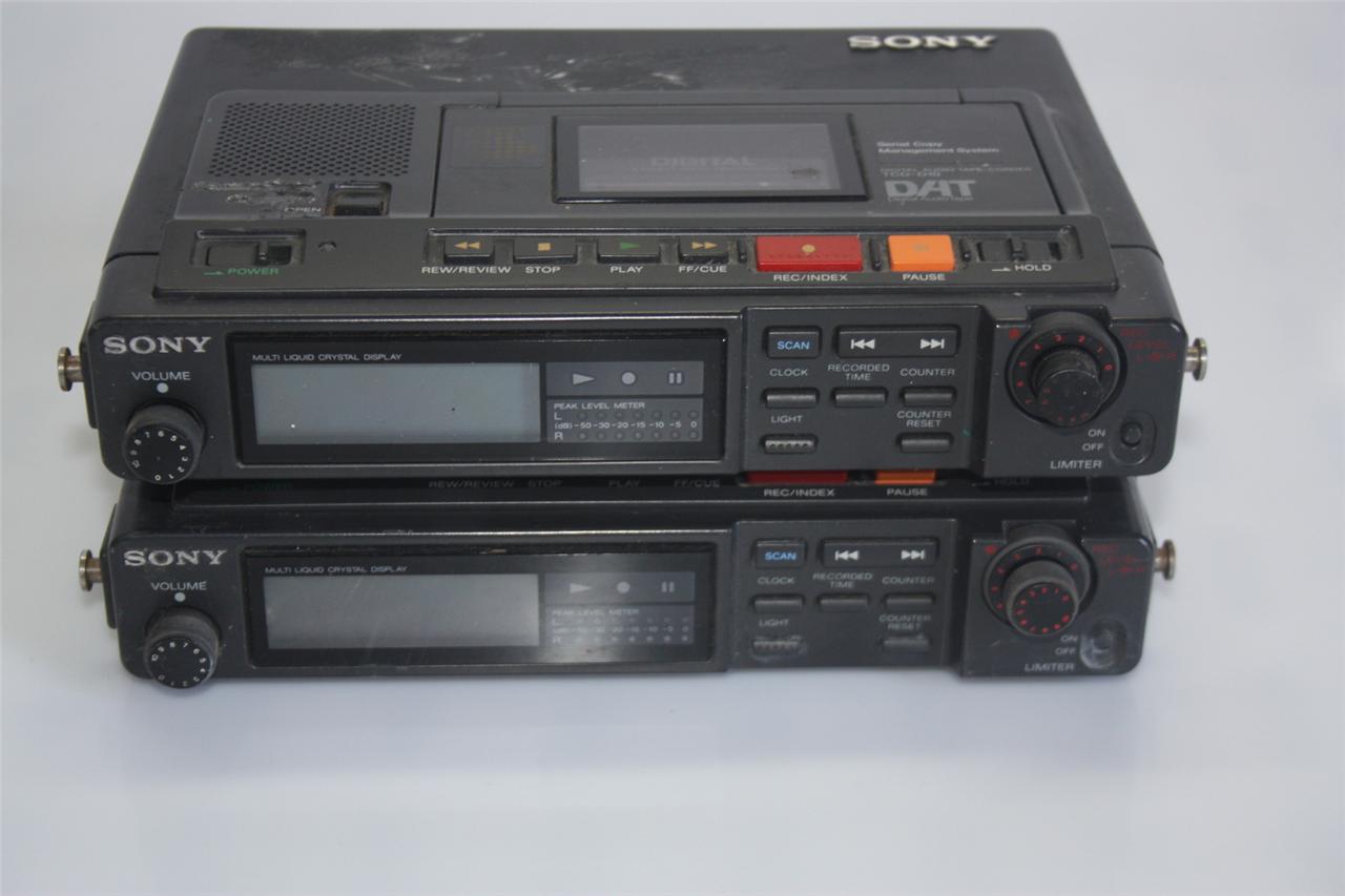 2 units of SONY TCDD10 DIGITAL AUDIO TAPE CORDER DAT Digital Audio Tape