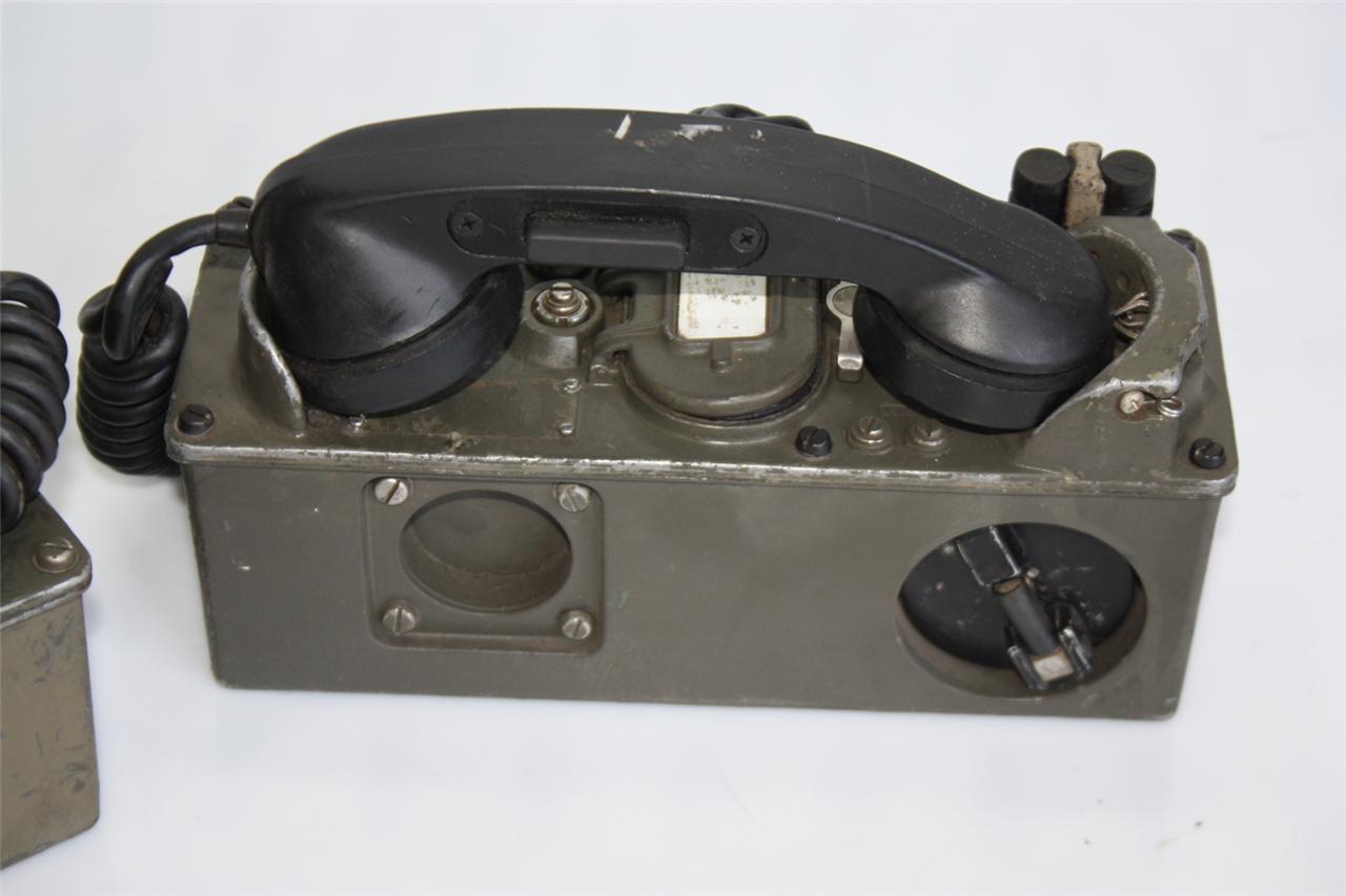 2 Military Telephone TA312/PT FIELD PHONES RADIO with HANDSET H60/PT