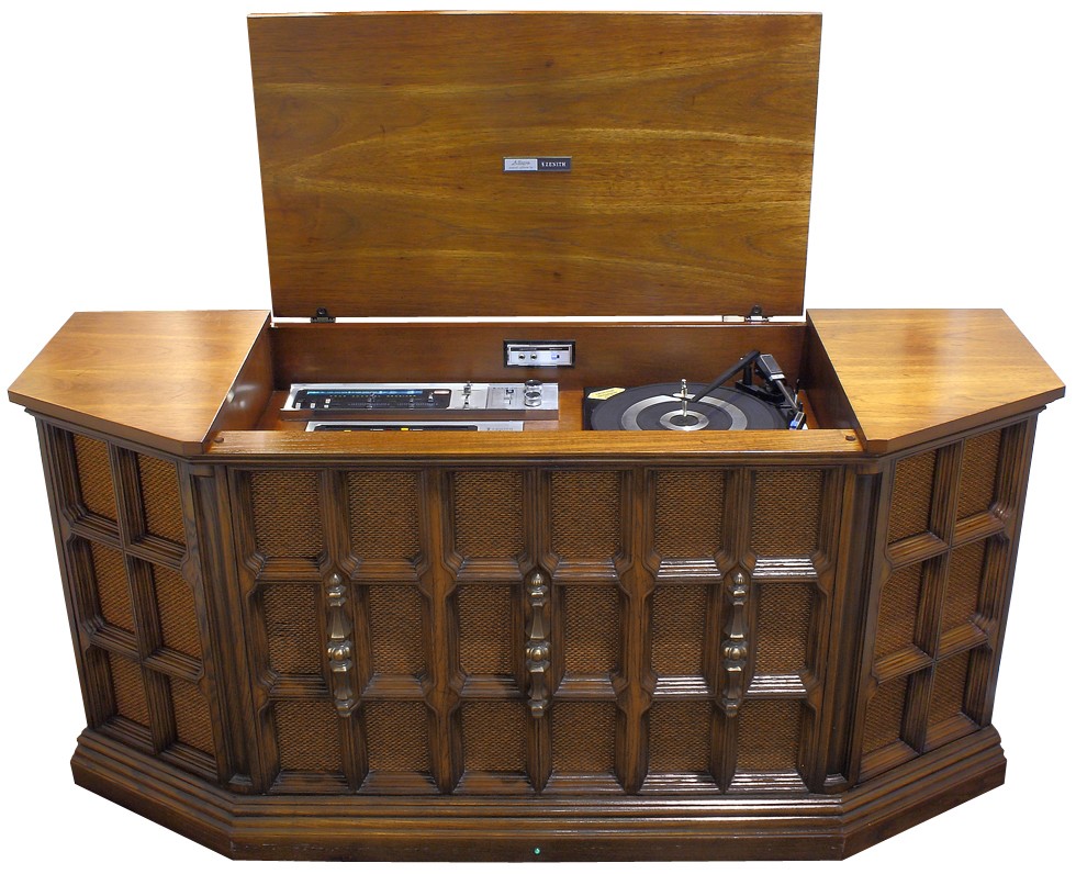 Zenith Radio/Vinyl/8 Track Combo Console Vintage NM