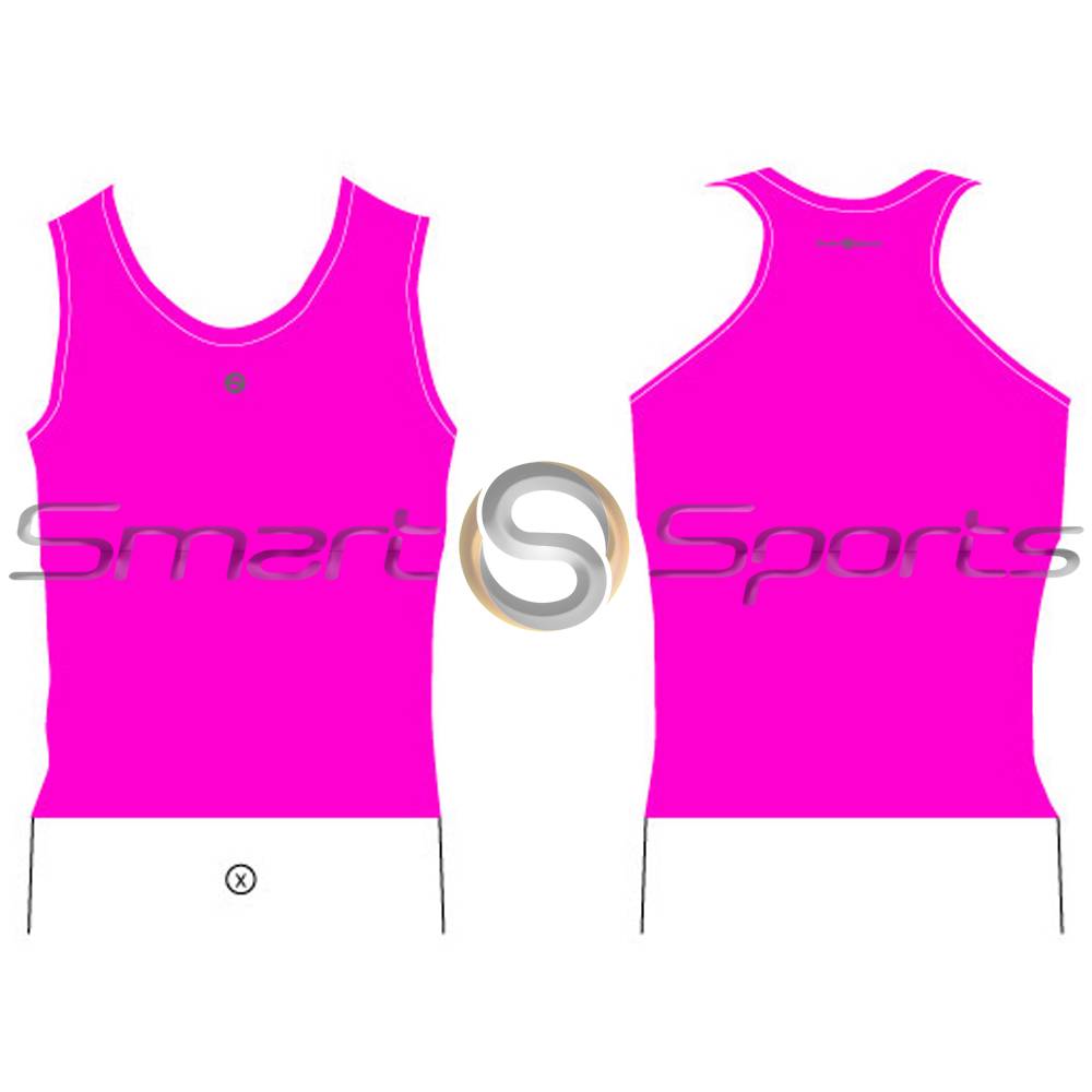 Mens Ladies Kids Surf Life Saving Rashie Rash Vest Wet Shirt Fluro Pink