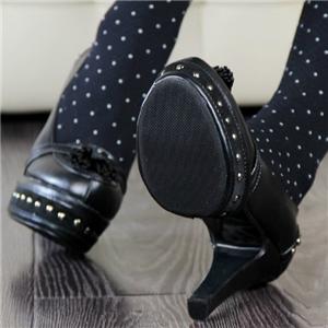 stylish women shoes studded tassel detail platform high heel dress