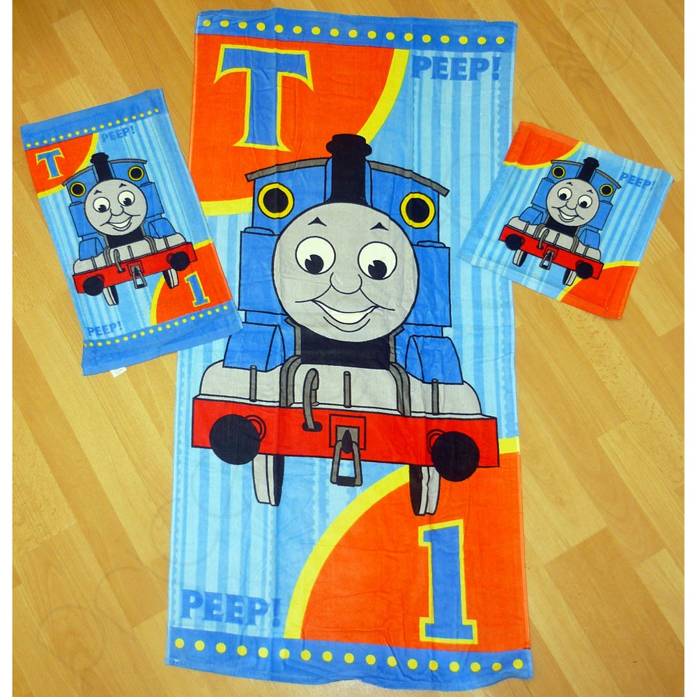 THOMAS THE TANK ENGINE 3 PIECE TOWEL SET 3 TOWELS NEW THOMAS & FRIENDS