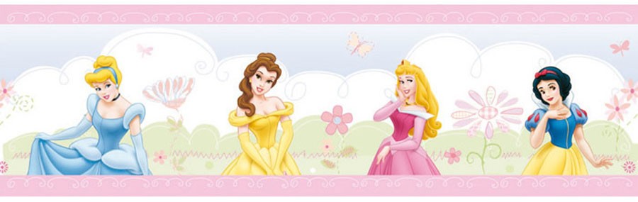 princess wallpaper border. Disney Princess #39;Castle#39; 6quot;