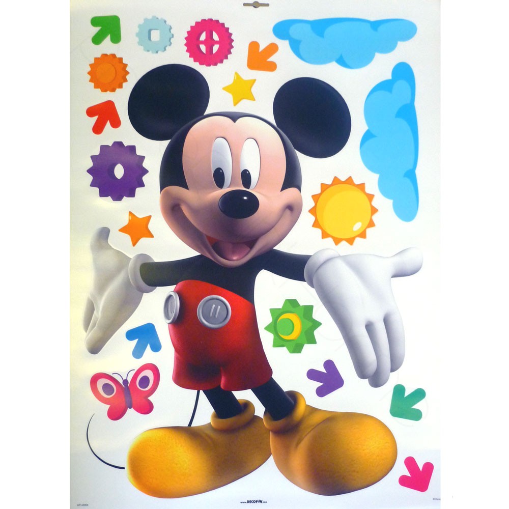 MICKEY MOUSE HOUSE' GIANT MAGIC 19 STICKERS NEW